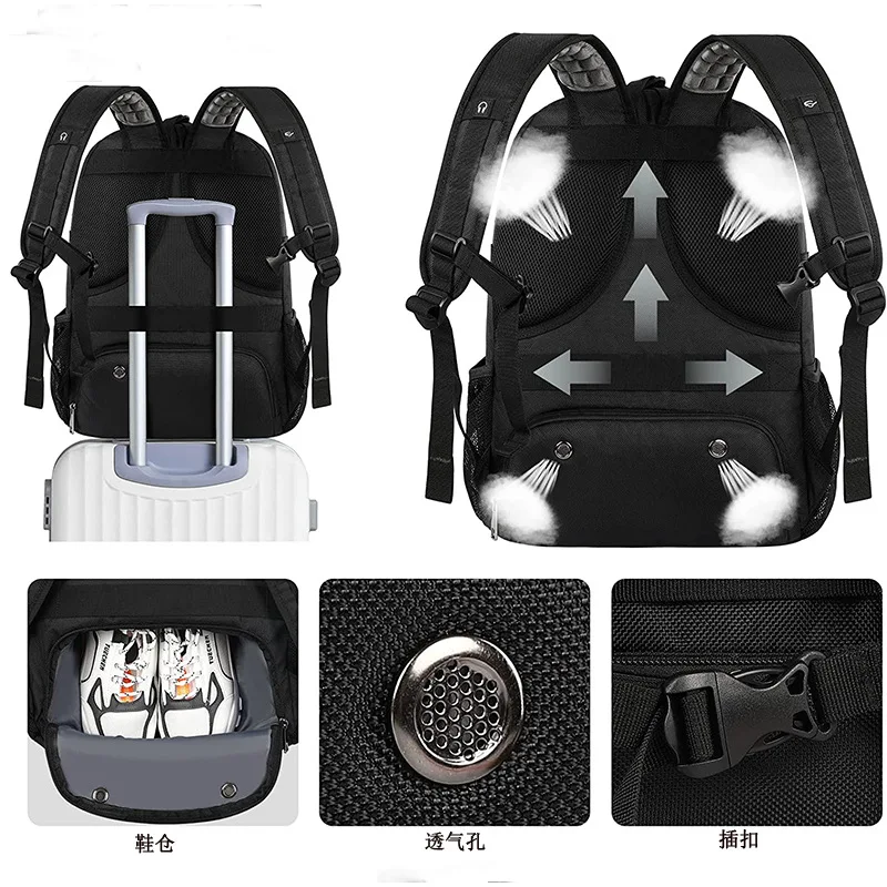 2023 Football Baseball Backpack Outdoor Large Sport Fabricante De Mochilas Travel Zaino Waterproof Solar Basketball Backpack