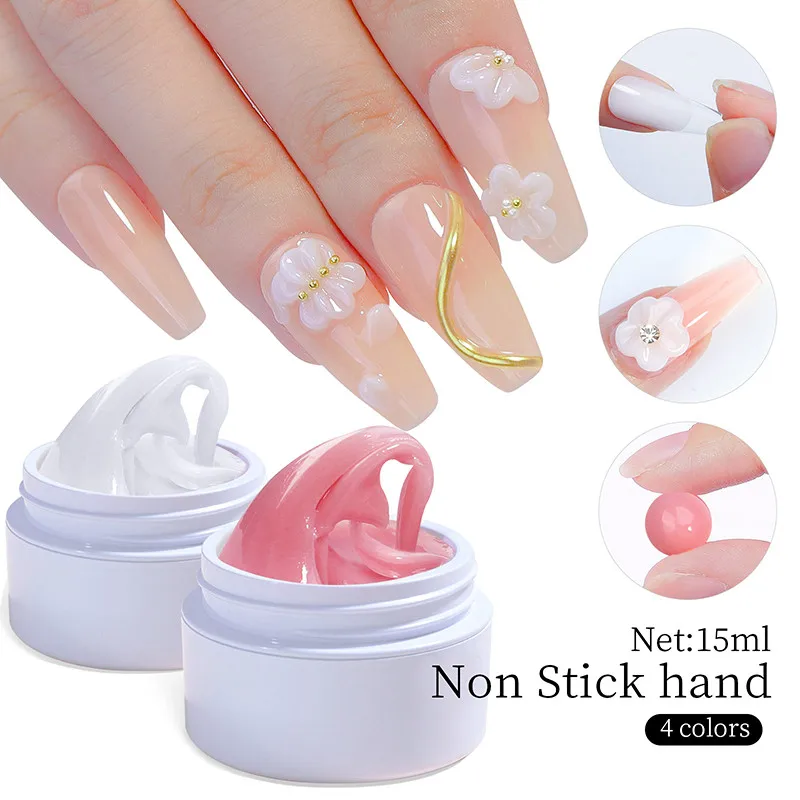 Non Stick Hand Building Gel Hard Gel Nail Builder Fast Solid Poly Gel Acrylic Extension glue
