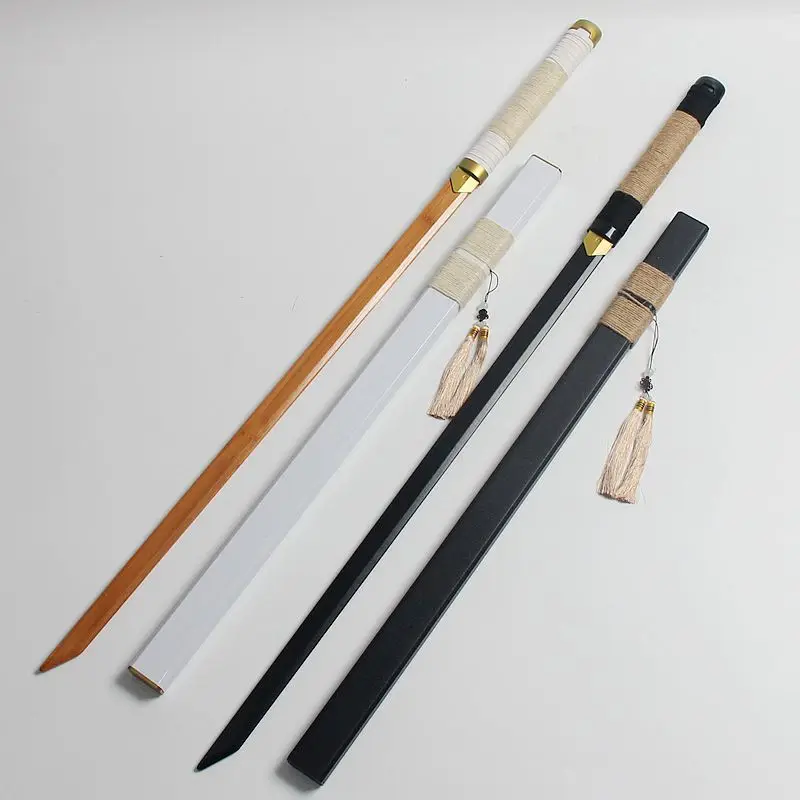practice knife   Square sheath  An all wooden Square scabbard  104cm  katana sword    viking sword   black and white  cosplay