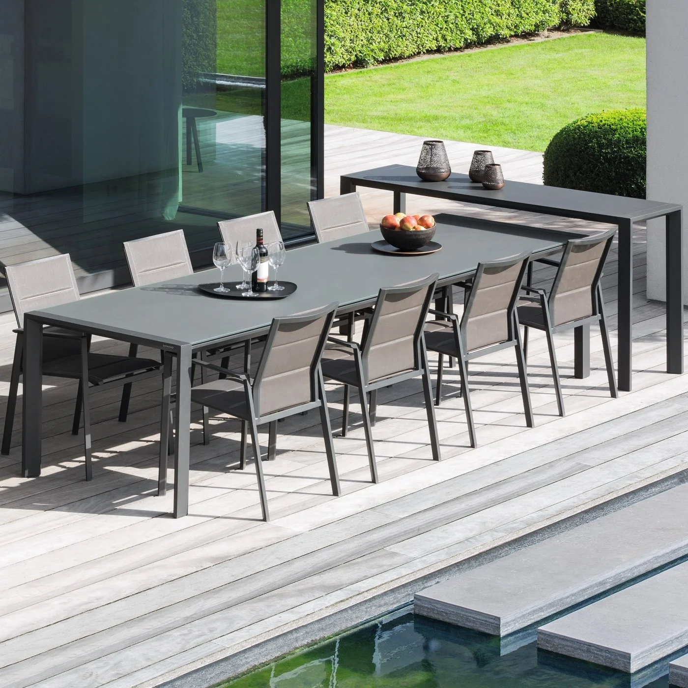 Height outdoor bar tables for Christmas and New Year party hotel home used rectangle metal durable table