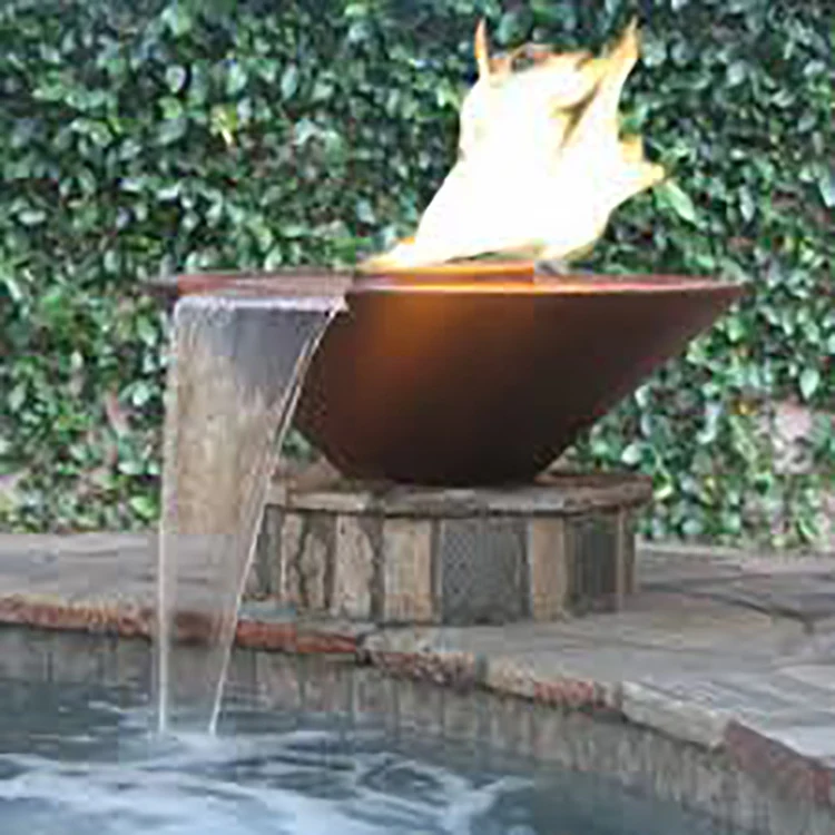 Открытый водяной занавес осенний фонтан firebowl с водой