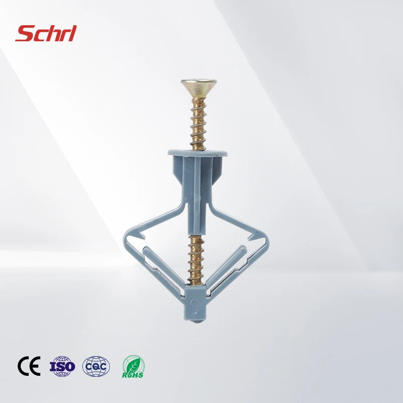 Factory direct selling  Screw Tube Pipe Wall Anchors Plastic toggle  hollow wall anchor butterfly expansion wall plug