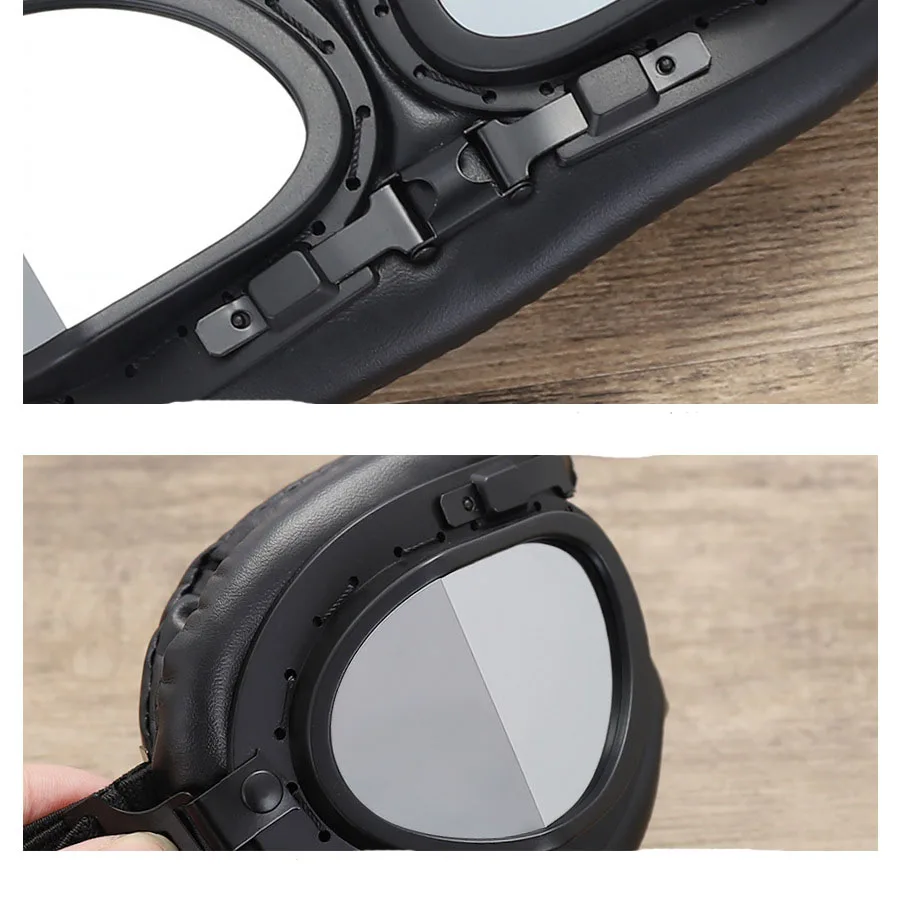 Windproof Retro Motorcycle Cycling Goggles Motorbike Scooter Motocross Sunglasses Safety Glasses