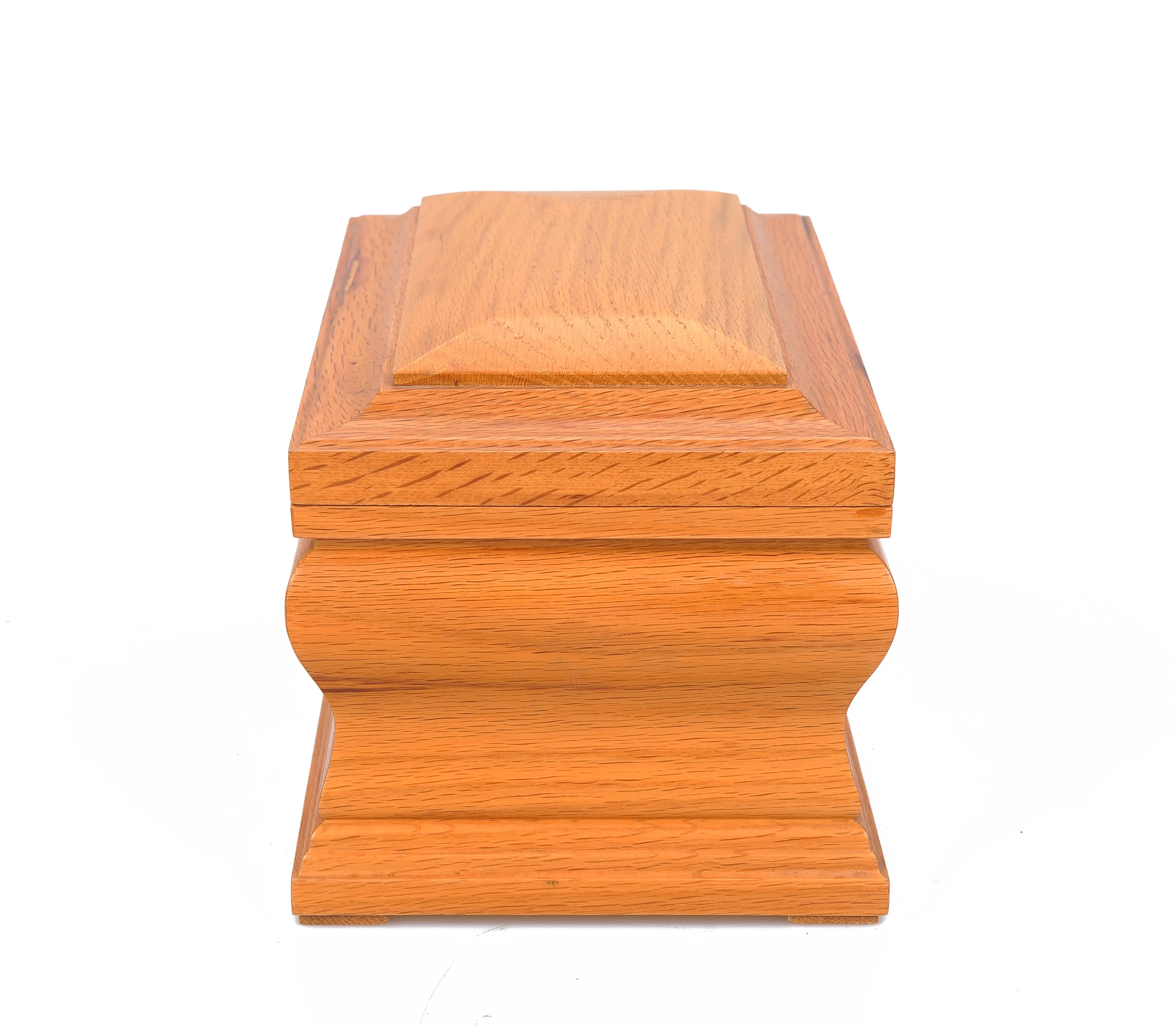 A008 Funeral Supplies Wholesale Solid Oak Wood Human Cremation Urns