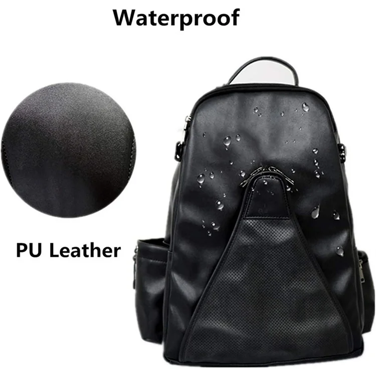 PU Leather Waterproof Equestrian Backpack Horse Riding Equipment Can Put Boots Helmet Outdoor Utility Carry Bag for men women