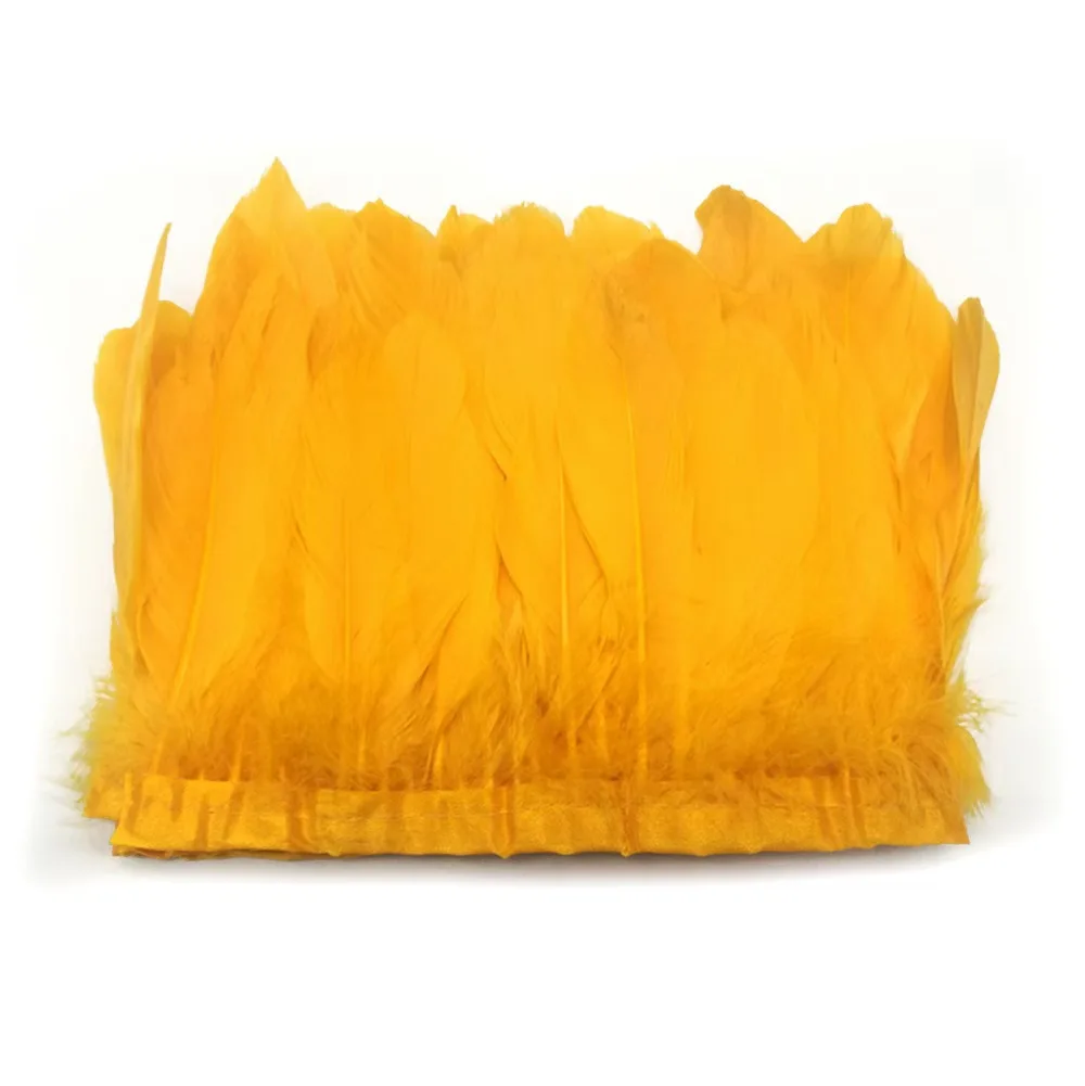 13-18cm wholesale in bulk 2 yards goose feather fringe trim for Dress Skirt Cloth decorative Clothing