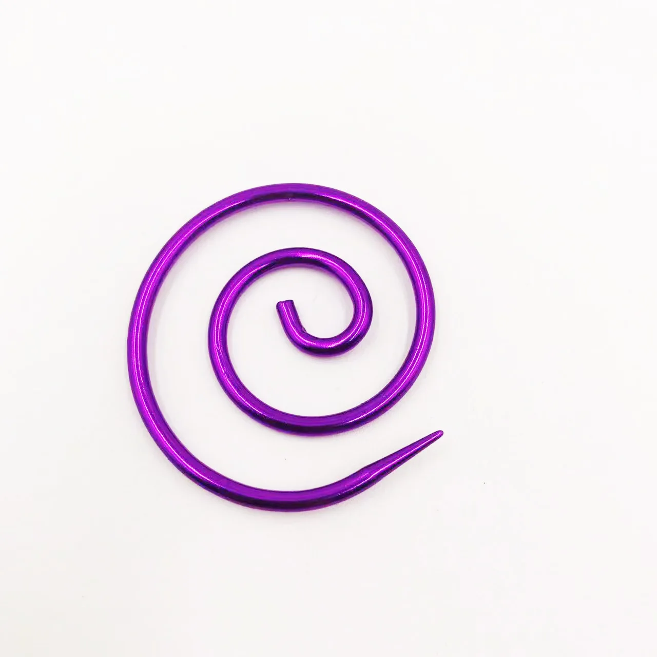 Factory Direct Aluminium  Spiral Cable Knitting Needle Shawl Pins Curved Tapestry Circular Knitting Needles