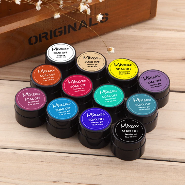 Mixcoco Panting Gel Soak Off 12 Colors Sweater Gel Nail Salon Beauty Gel Effect Uv Nail Polish For Wholesale