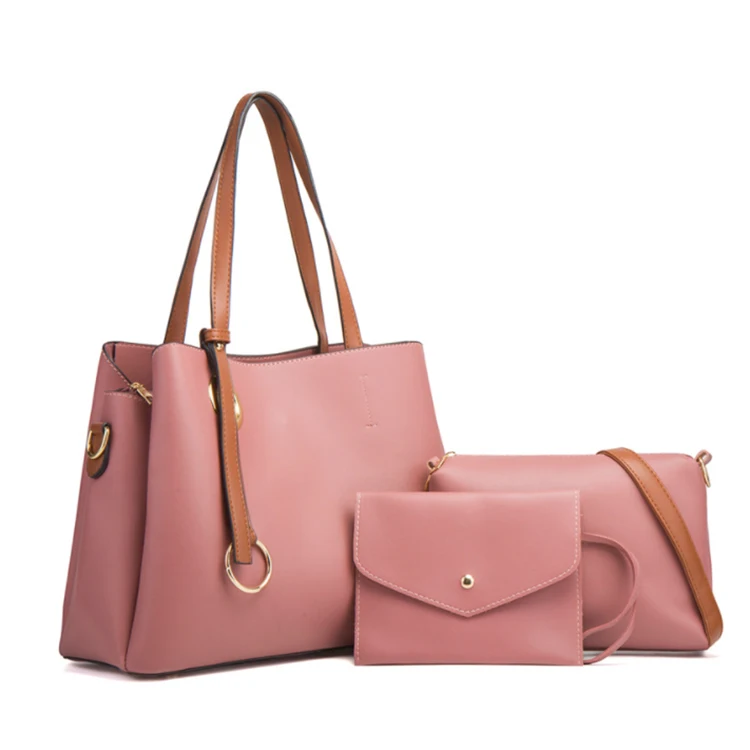 
Wholesale Custom PU Luxury Ladies Fashion Handbags Set Tote Bags 3 in 1 Designers Shoulder Handbag Leather Women Bags 