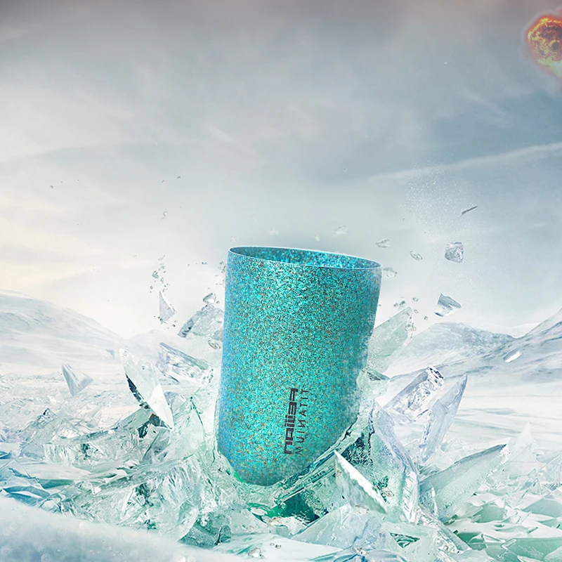 Стакан для воды из чистого титана с алмазной поверхностью окисляющий вакуумный антикоррозийный ультралегкий бактерицидный стакан подарка