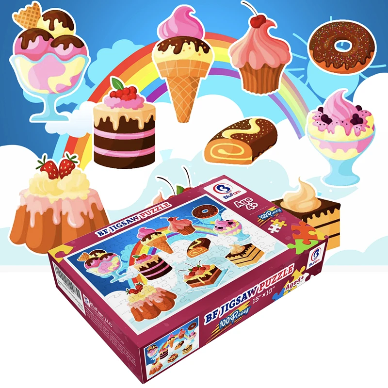 Factory Made Custom Cartoon 24 piece Cardboard Jigsaw Puzzle For Kids Educational