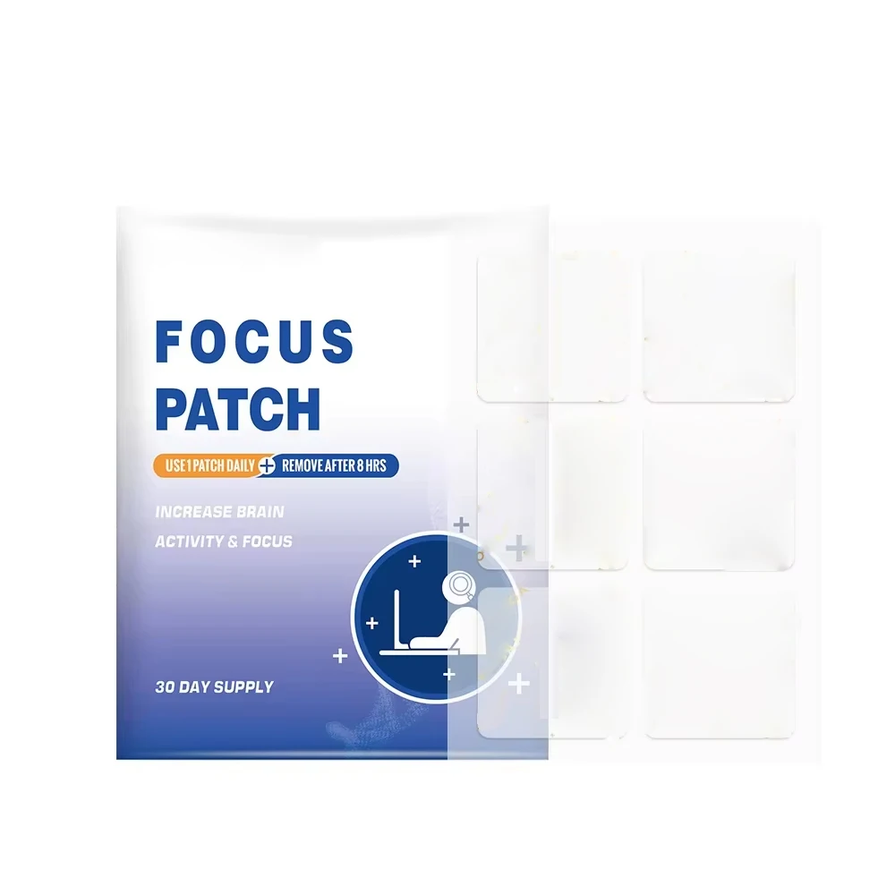 Private Label Enhances Concentration & Memory Transdermal Nootropic Patch Brain Booster Focus Patches for Work & Study