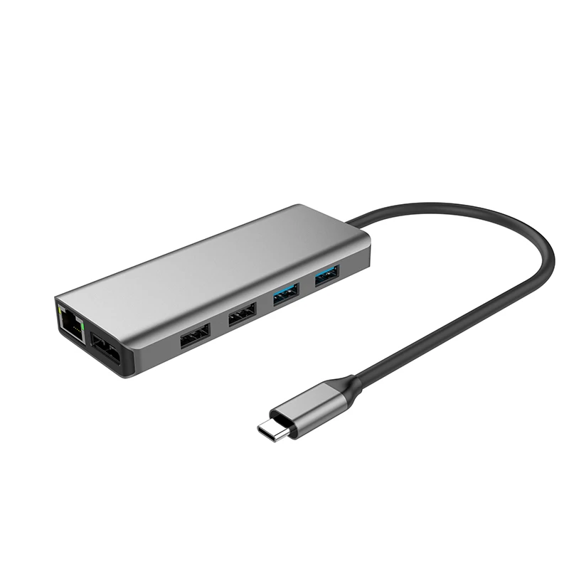 Высокое качество алюминиевого сплава 10-в-1 TYPE-C USB Hub адаптер Usb-c мини