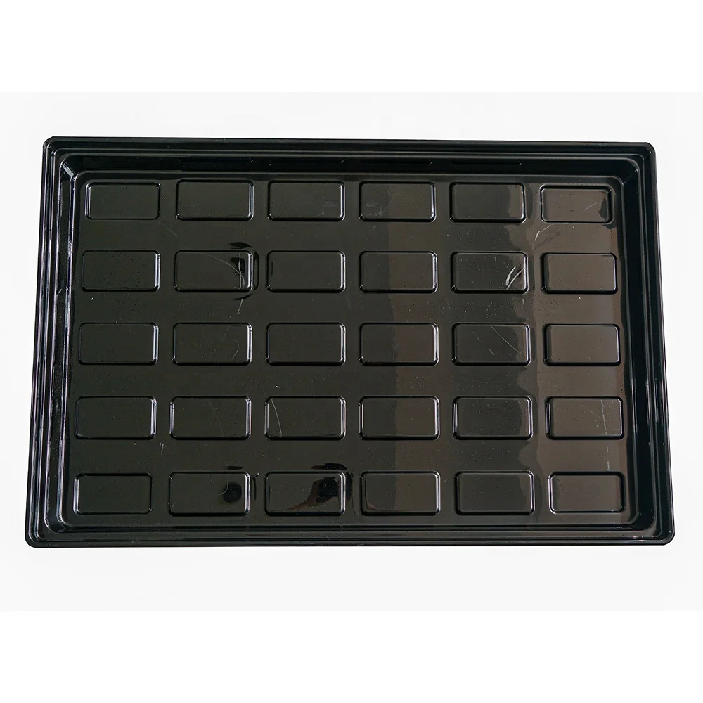 Greenhouse Agricultural Hydroponic Growing Tray Custom Black White ABS HIPS Plastic Waterproof Planting  tray