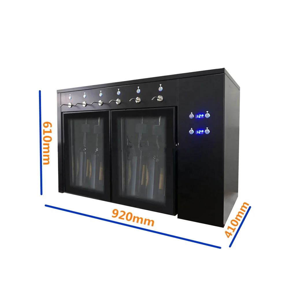 Luxury 6 Bottles Cooling Automatic Electric Wine Dispenser for Sale