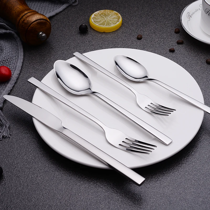  High Quality Luxury 24pcs 1810 Mirror Polished Stainless Steel Flatware