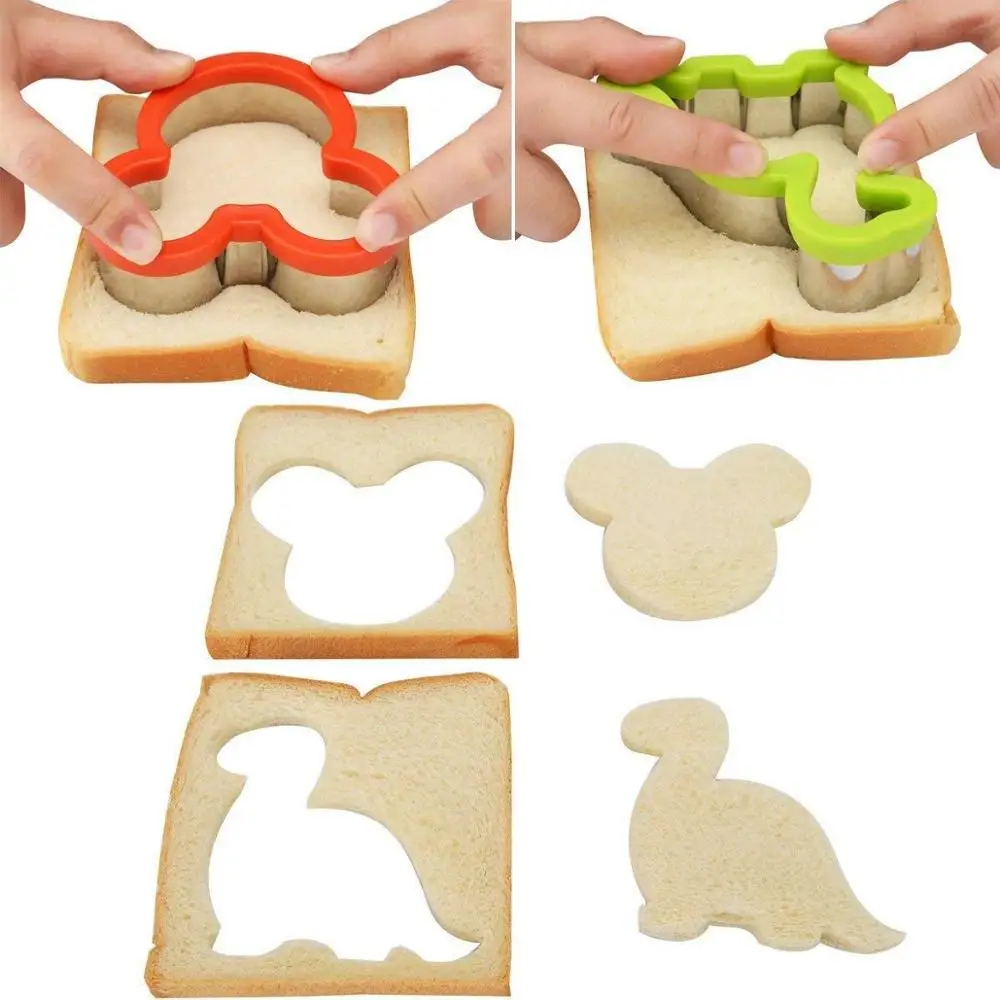 Stainless Steel Sandwich Cutter Set for Kids Bread Cutters Shapes Suitable for Cakes Cookie Vegetable Cutters Shapes
