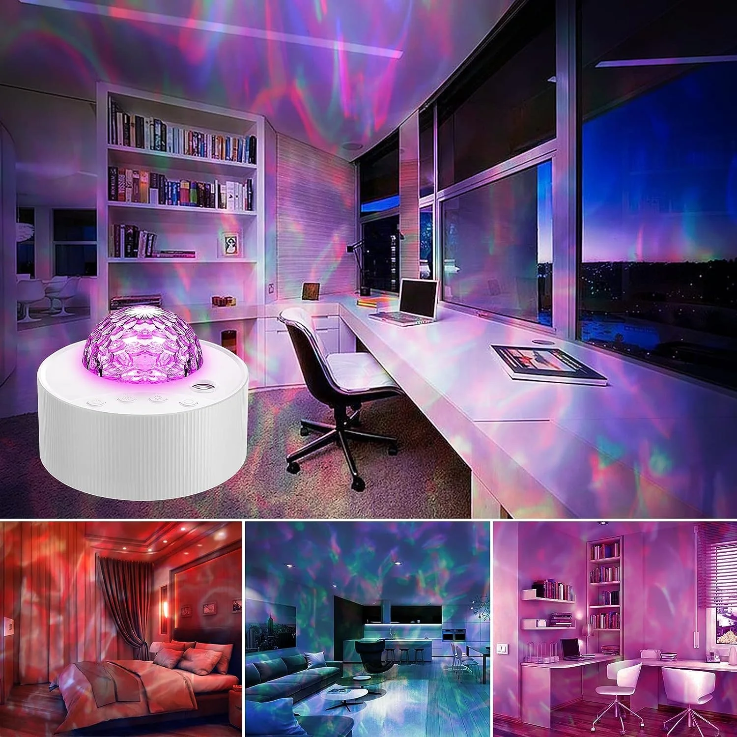 EGOGO Moon Ocean Water RippleLights Projection Lamp Nebula Cloud Lights Night Sky Lights Ceiling Cool Game Rooms