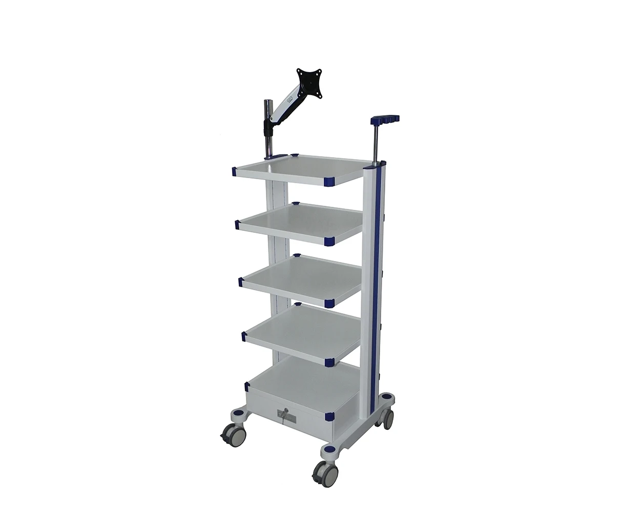 china factory promotion hospital surgical instrument storage aluminum alloy trolley for endoscope