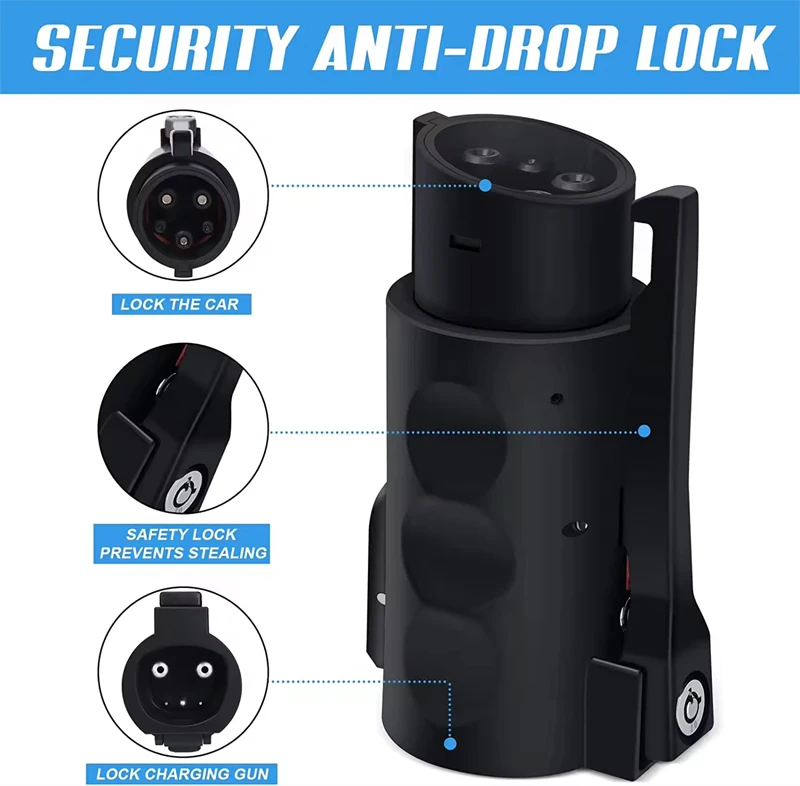 SAE 80A 240V AC Tesla Charger Connector Type 1 EV Car Charger Adapter Tesla to J1772 Adapter For Tesla Model 3 S X