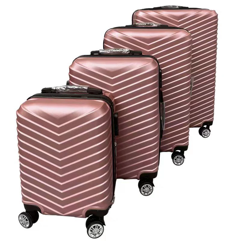 ABS Carry-on Luggage Black 4 Piece 16 20 24 28 inches Hardshell Bag Travel Luggage Sets With Spinner Wheels