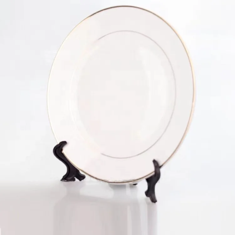 Custom 8 Inch Luxury Sublimation Blank Heat Transfer Porcelain Plates Nordic Plates Dish Ceramic Plate Dinnerware