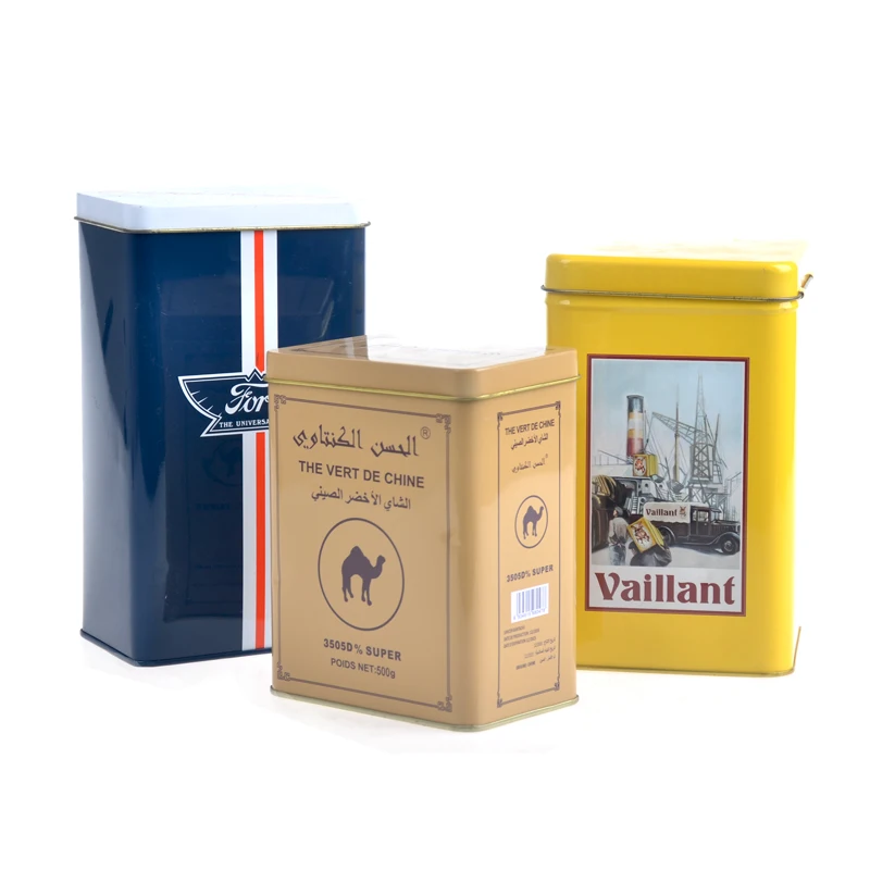 Packaging solution coffee tin can packing box rectangular coffee bean metal tins