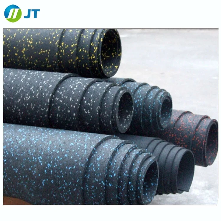 Высококачественный Нескользящий Резиновый напольный рулон TJ для тренажерного зала и фитнеса