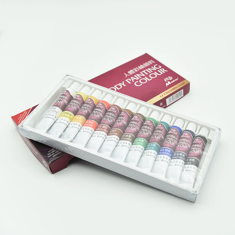 Madisi профессиональная художественная краска для тела 12 цветов 12 мл набор