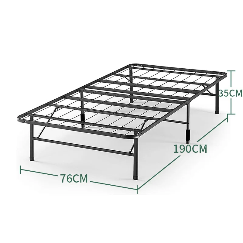 Factory wholesale rental housing simple metal folding sofa bed single lunch break iron frame square tube metal single beds
