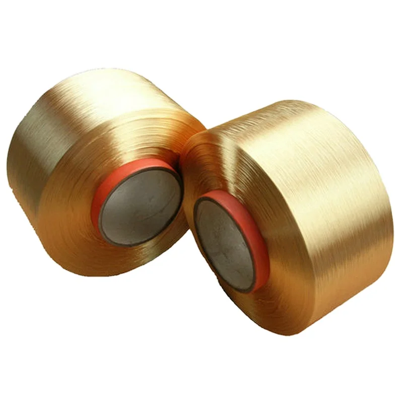 Polyester Bright Yarn 300/96 Golden Color FDY Yarn Polyester