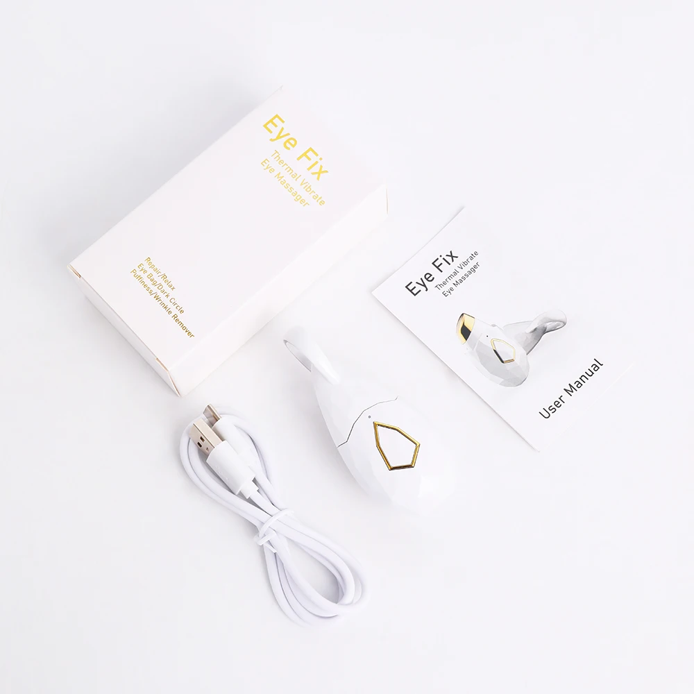 Small face and eye lift heating vibrator skin care stick Eye massager charging base