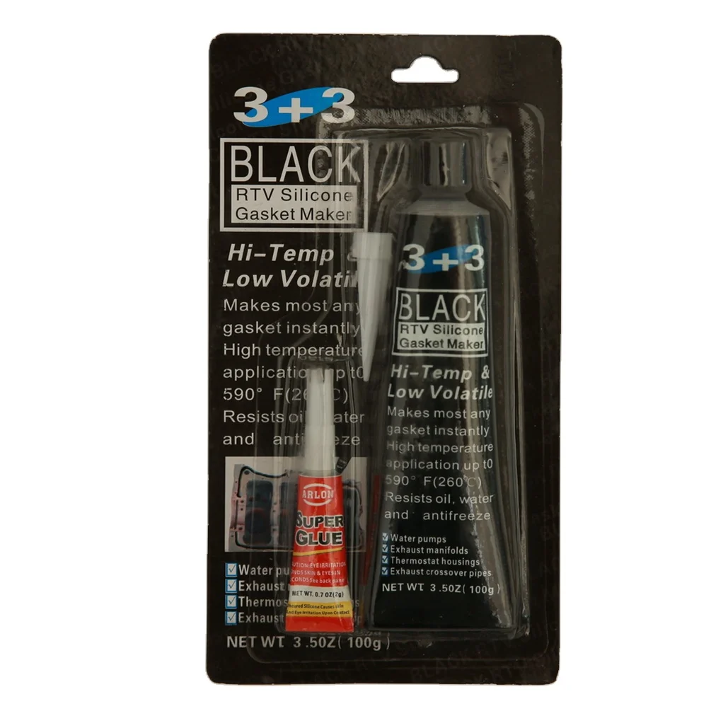 3 3 Black Silicone 85ml 100ml Grey Black Red Blue Silicone Gasket Maker,Adhesive&Sealant