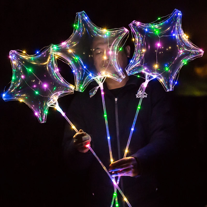 cheap 18 inch large flashing glowing helium led air bobo balloon light latex led balloons