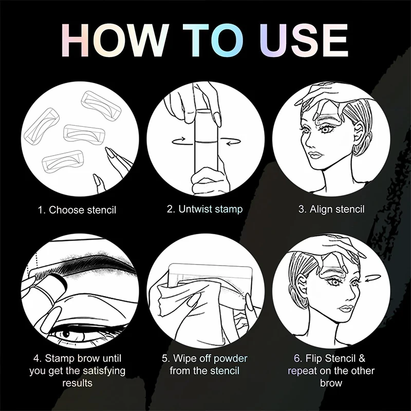 Wholesale Eyebrow Print Mold Set Hairline Refill Makeup Eyebrow Hairline Powder Brow Products For Ladies Women