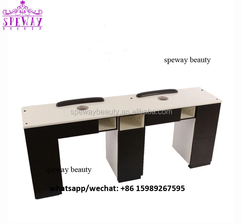 new arrival double seats salon furniture nail station manicure desk wholesale Canada