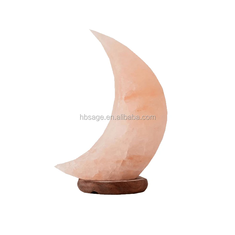 Moon Crystal Salt Lamp / Himalaya Crafted Moon Shaped Salt Lamp