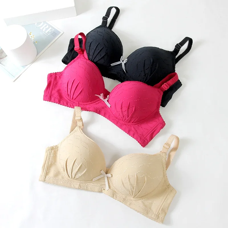 Ladies Underwear Women Bra and Panty Set Bowknot Cheap Bra White Size Bra Set Strapless Wire Free Thin Mold Cup Spandex / Cotton