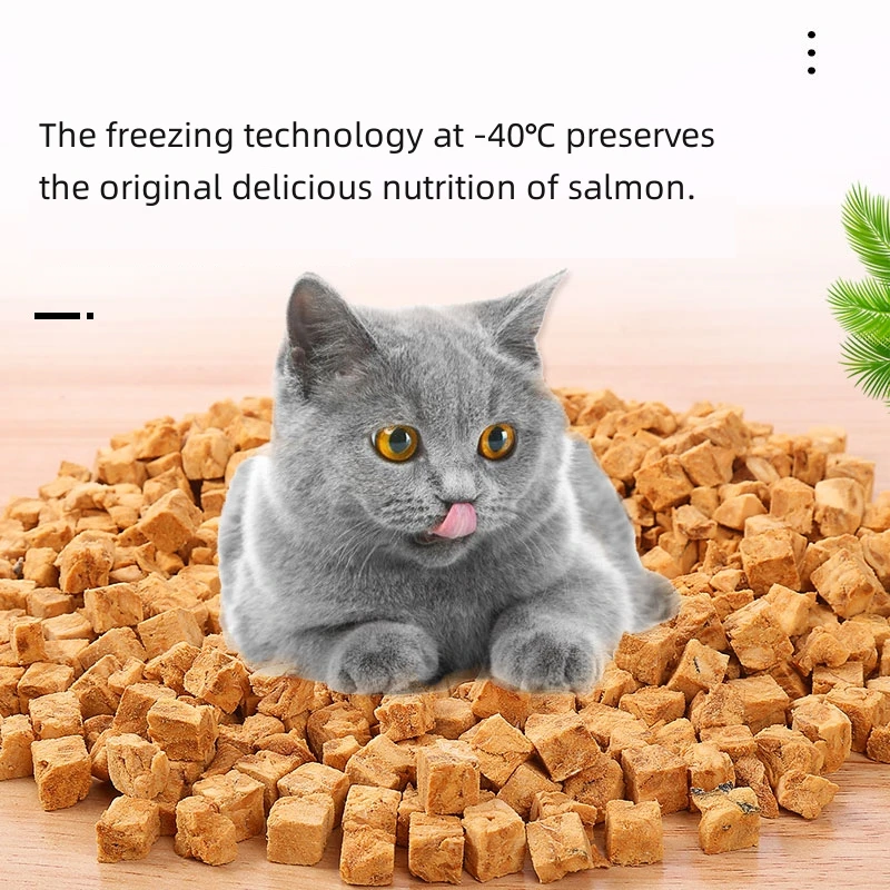 Заводская цена питательные закуски для домашних животных с высоким содержанием белка сублимированный лосось кубик кошек и собак