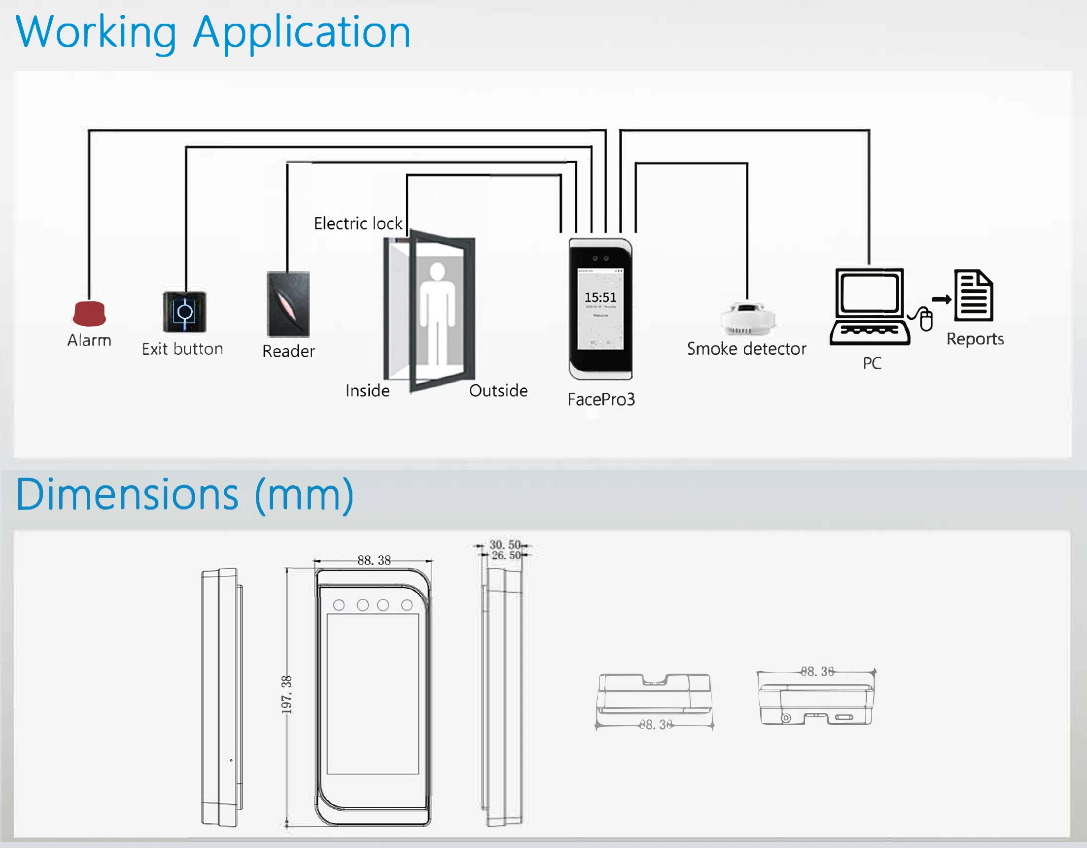 Waterproof IP66 Face Recognition Attendance Machine RFID card/PIN Access Control Attendance with WIifi/TCP/IP/Wiegand