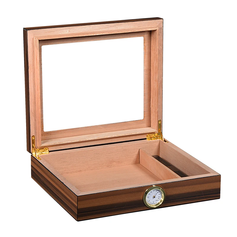 High Glossy Wooden Cigar Box With Dividers Cigar Humidors Wood Box