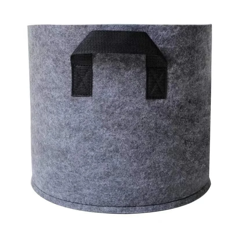 Manufacture Planting Gallon Nutrition Tree Fabric Non Woven Brown Bags With Strap Seedling Bags Colored