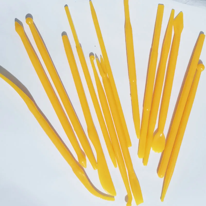 Huichuang Custom Clay Double End Stainless Steel Indentation Tool Wood Handle Pottery Sculpting Carving Tool Art Supplies