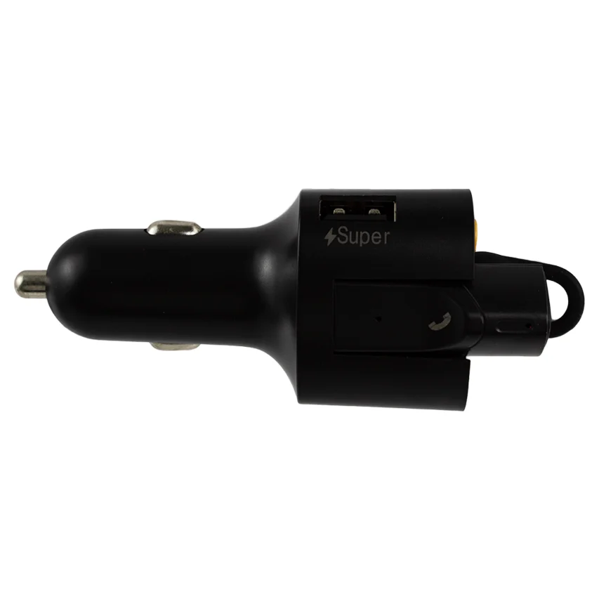 2 в 1 PD 36/65 Вт автомобильное быстрое зарядное устройство USB QC3.0 Быстрая зарядка с bluetooth одной беспроводной гарнитурой и красочным светом
