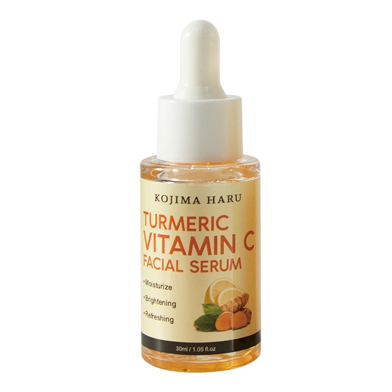OEM Turmeric Vitamin C Facial Serum Removing Dark Spots Skin Care  Private Label Whitening Face Anti-aging Serum
