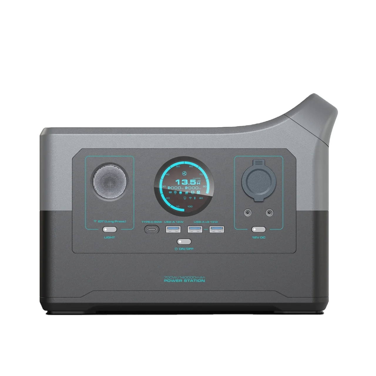 E7/700W/504Wh/140000mAh Solar-powered Inverter Pure-sine Lithium-battery Wireless-charging LCD display Portable Power Station