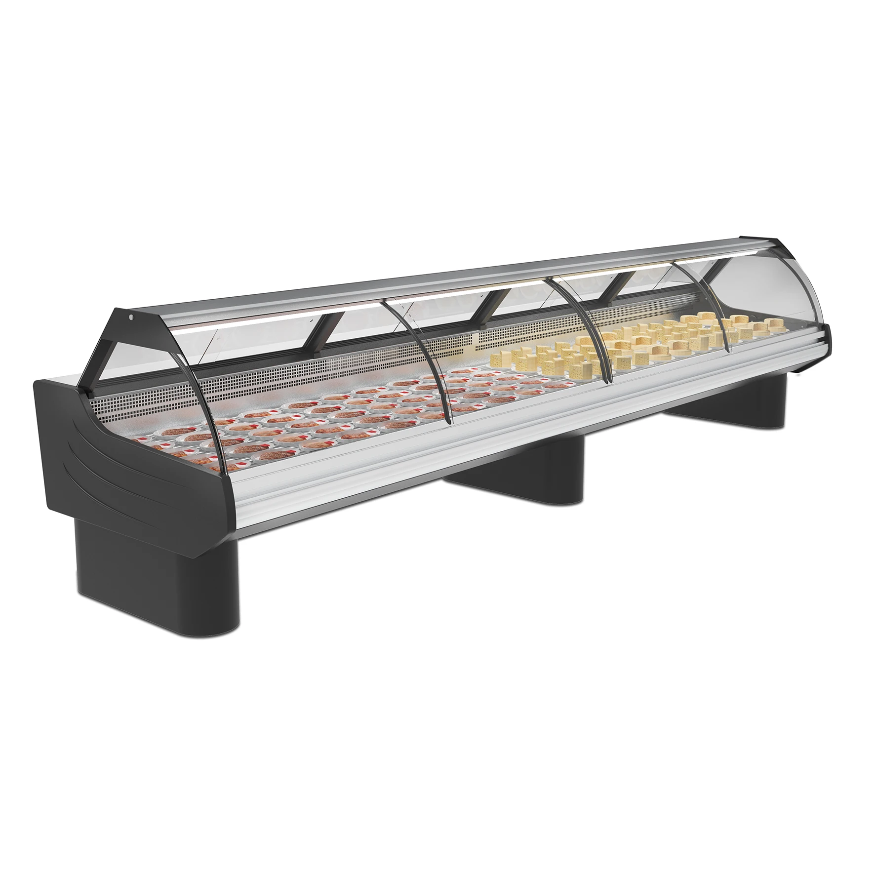 Холодильная камера для мяса, морозильная камера, открытая витрина