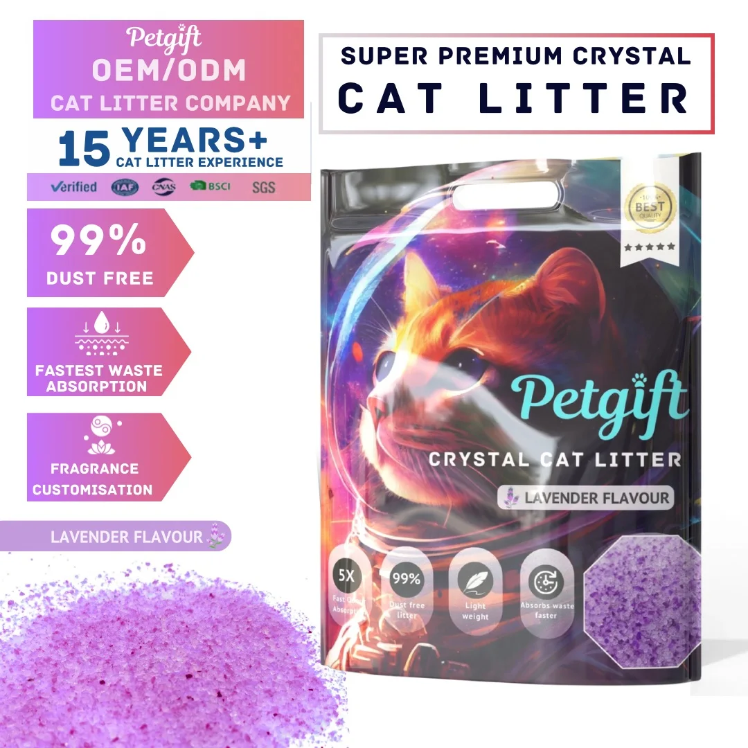 Hot Sale High Quality self cleaning pet products cat litter crystal cat litter silica gel best quality