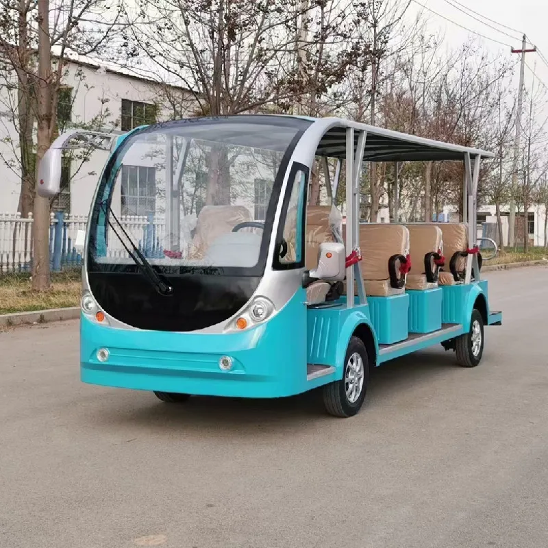 CE certification14 passager Электрический курортный автомобиль/экскурсионный автобус/туристический электромобиль с дверью