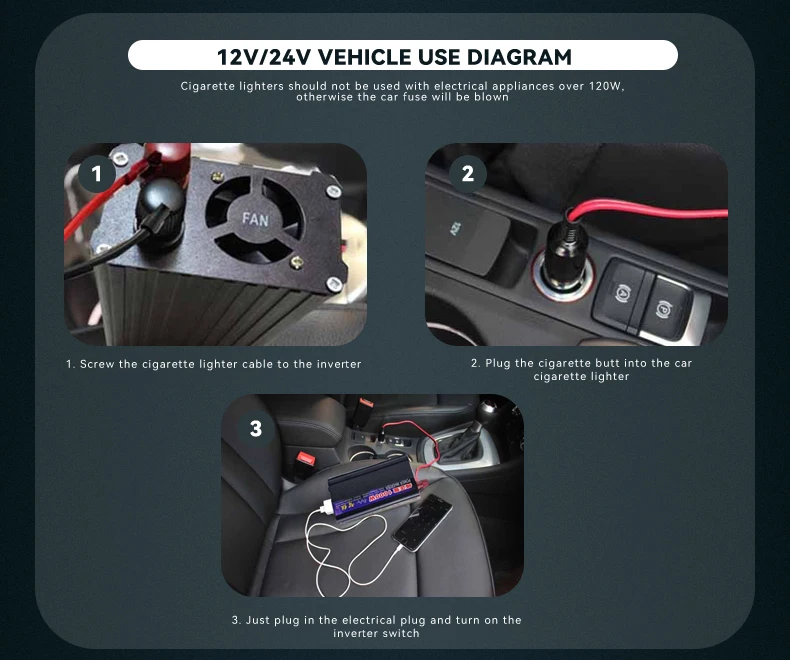 Pure Sine Wave Inverter 1800w Power DC 12V 24V To AC 220V Voltage 50/60HZ Converter Solar Car Inverters With LED